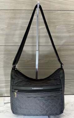 Hedgren Quilted RFID Crossbody Bag in Charcoal Gray